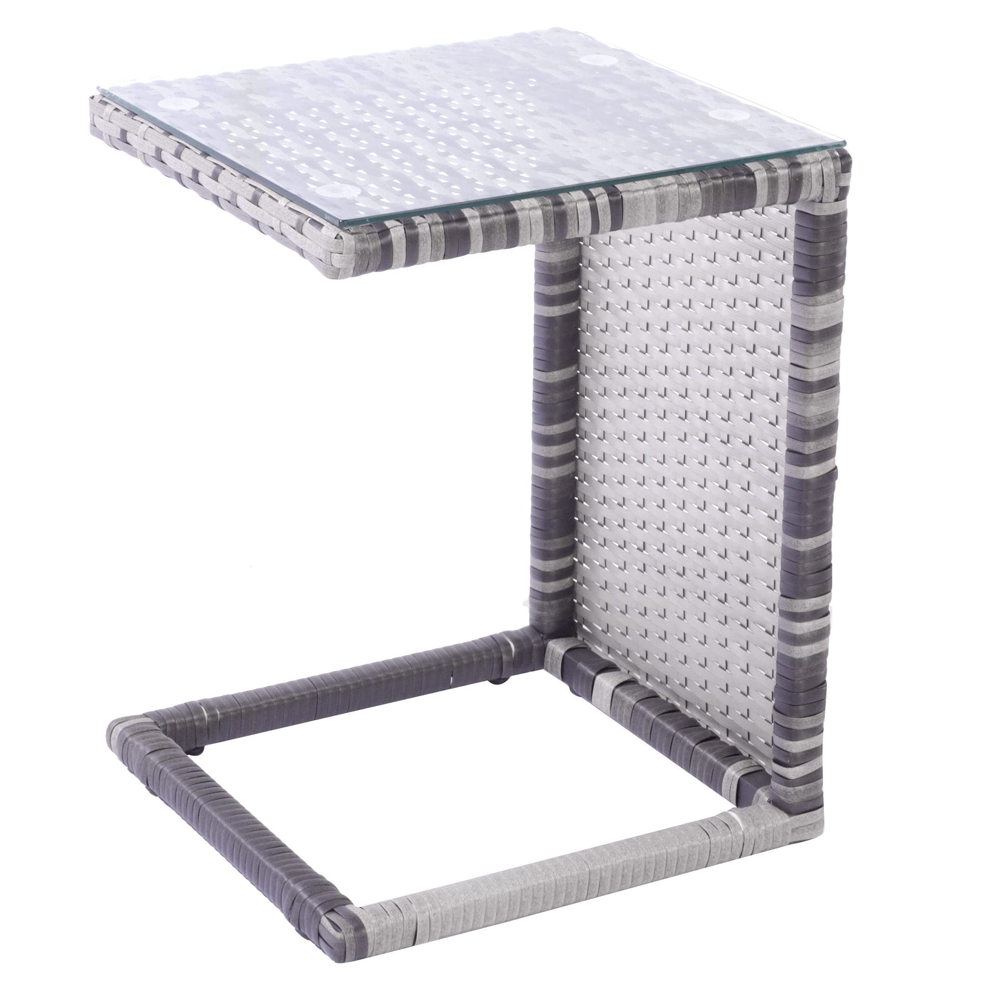 Dolamaní set salotto giardino rattan grigio con baldacchino