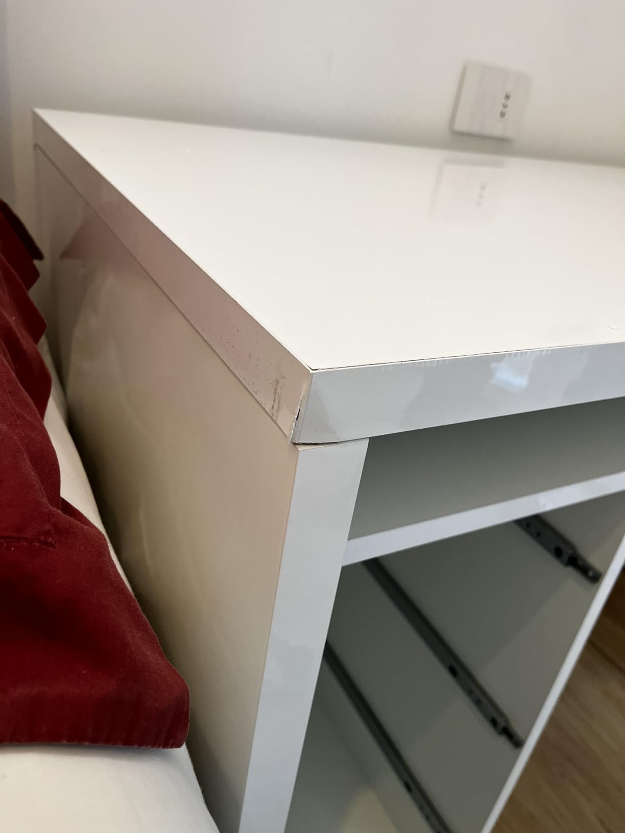 Composad Moneta Scrivania 3 Cassetti Bianco 110 cm