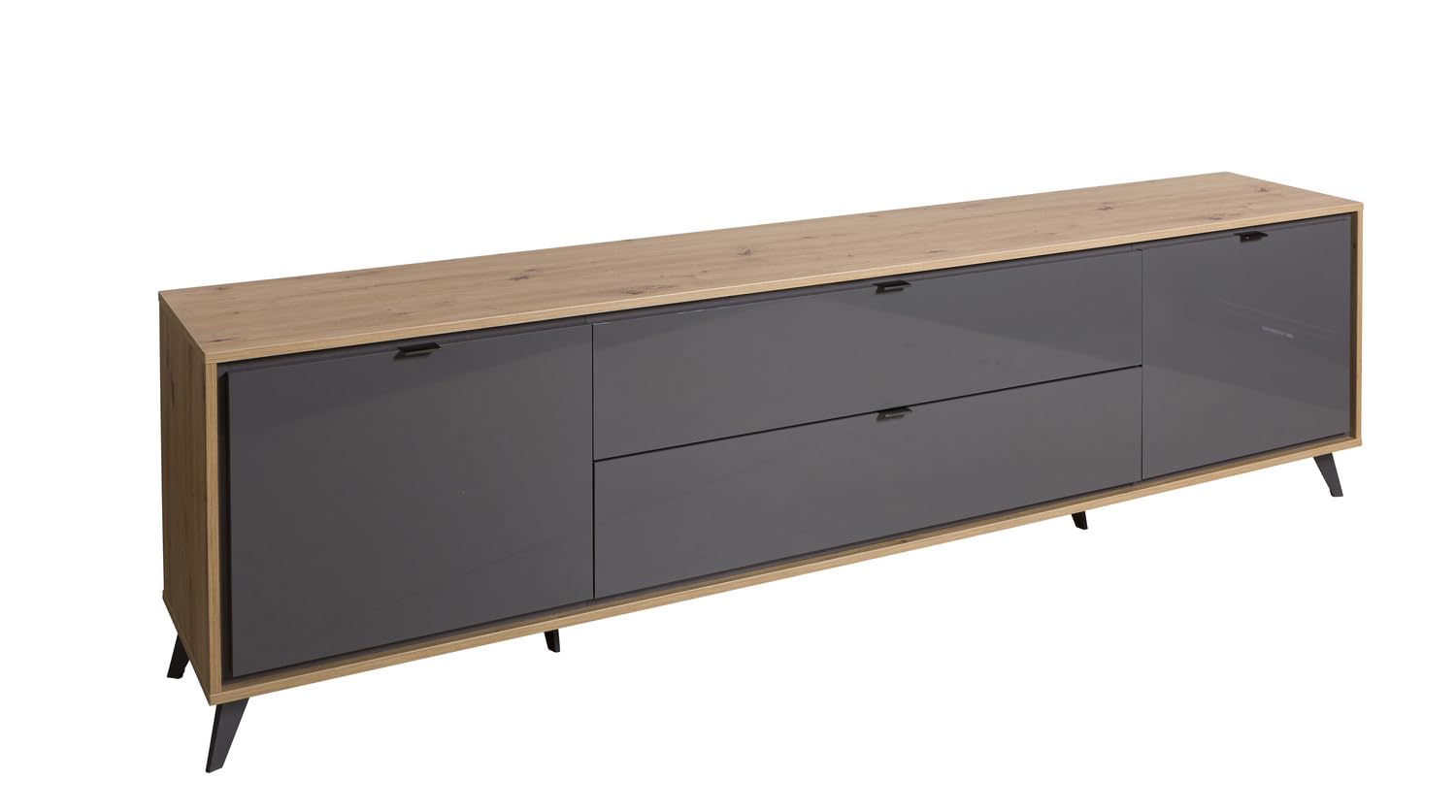COMPOSAD Cornice Mobile Porta TV 2 Ante 2 Cassetti Rovere
