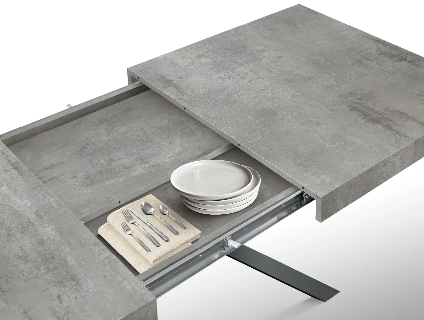 Epocantica Fulvio 95-145 Tavolo Allungabile Cemento Grigio
