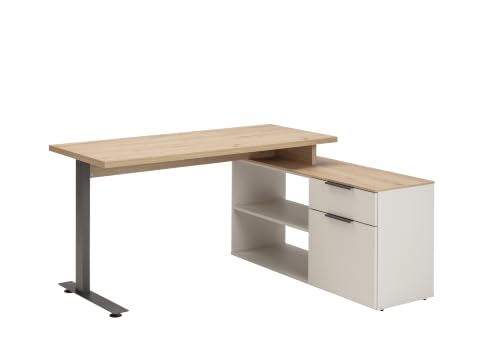 Composad Pronto Ufficio Completo Angolare Rovere Mielato 8 Pezzi