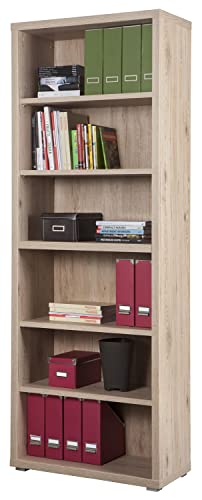 Composad Stampa Libreria Alta 5 Ripiani Rovere Bordeaux 80 cm