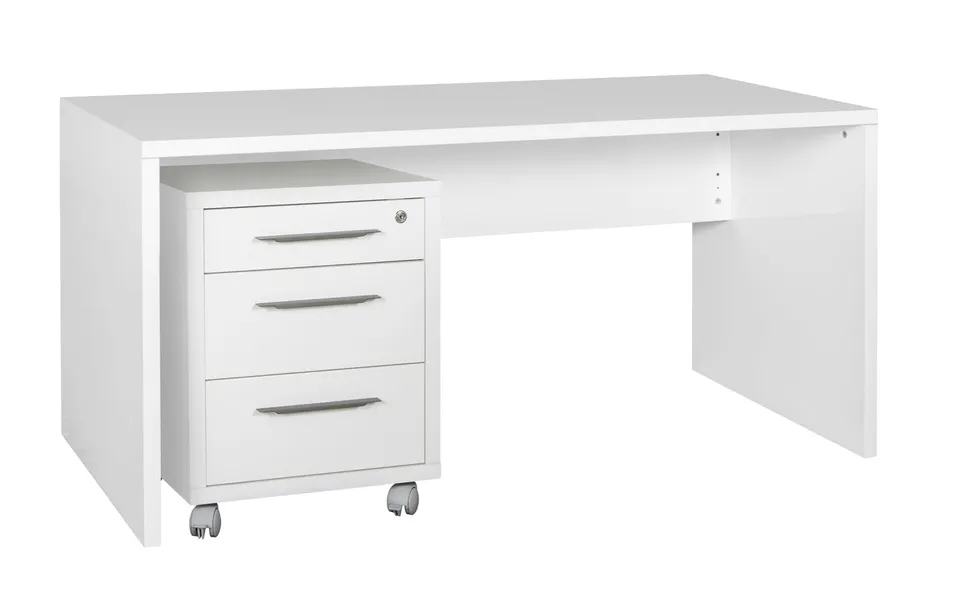 Composad Disegno Set Scrivania 180 cm e Cassettiera Bianco
