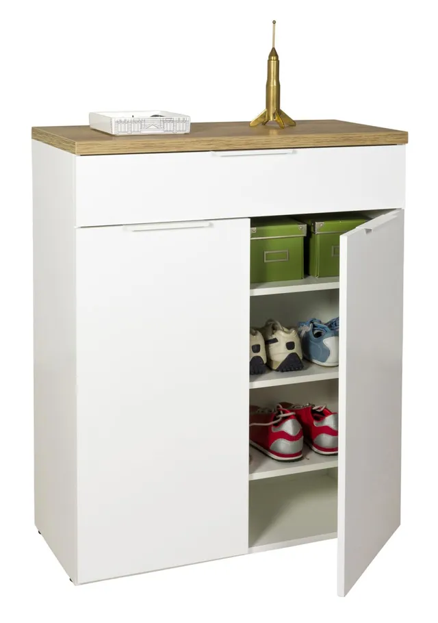 Composad Mundi scarpiera alta 102 cm rovere bianco