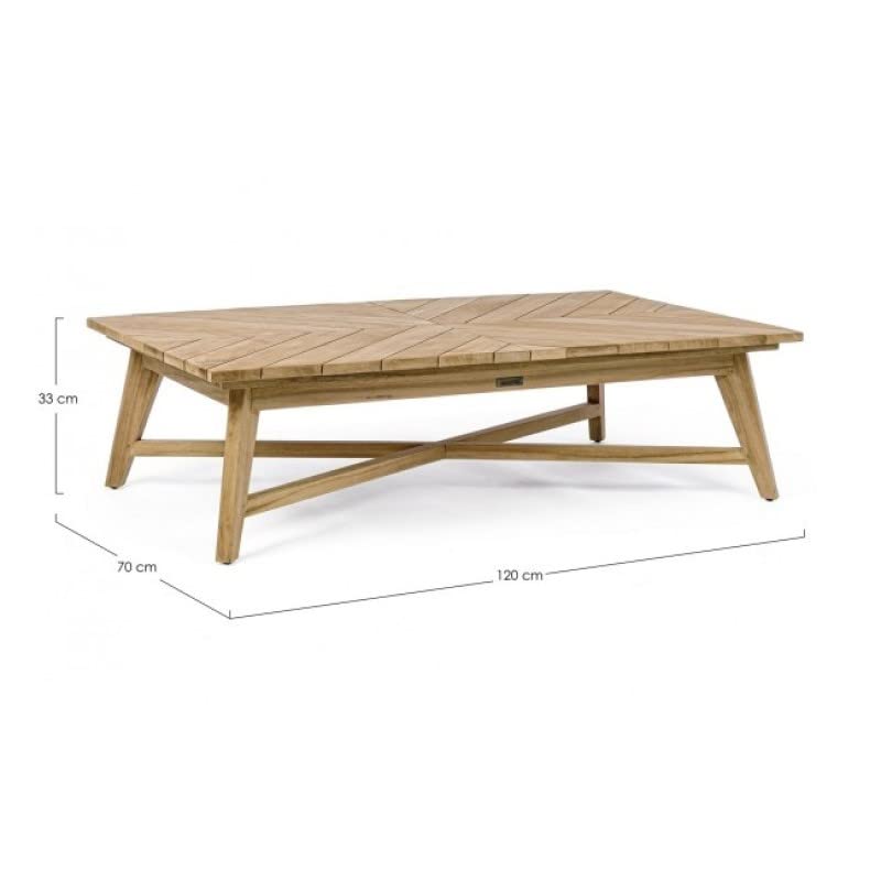 Iperbriko Coachella Tavolino Legno 120x70 cm