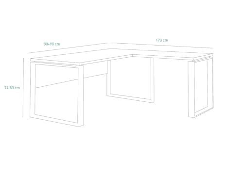 Composad Disegno Scrivania Angolo 170x170 Rovere Mielato