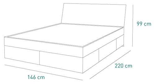 Composad Galaverna Letto Contenitore 4 Cassetti Cemento Bianco