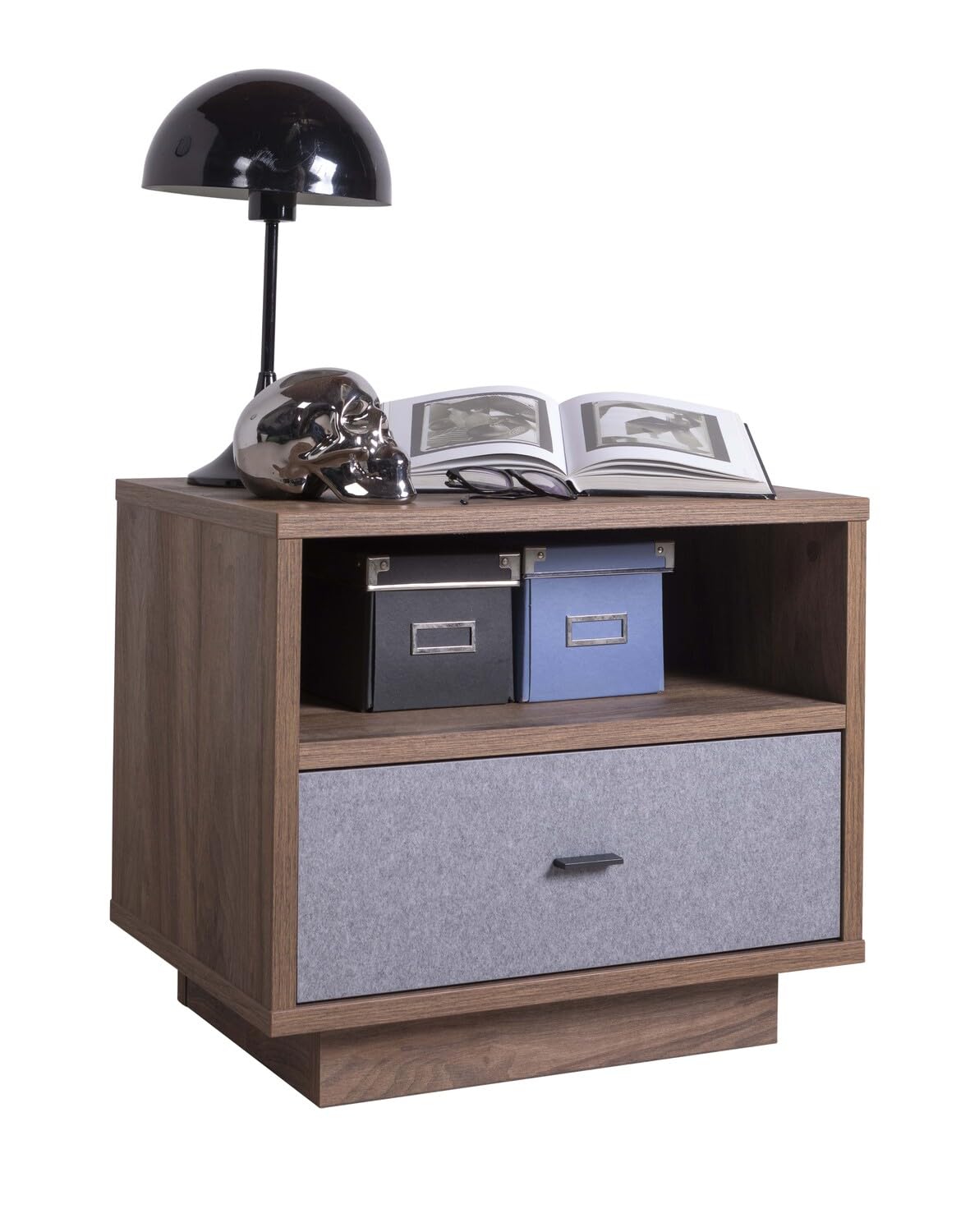 Composad Audace Comodino 1 Cassetto 1 Vano Noce Brera
