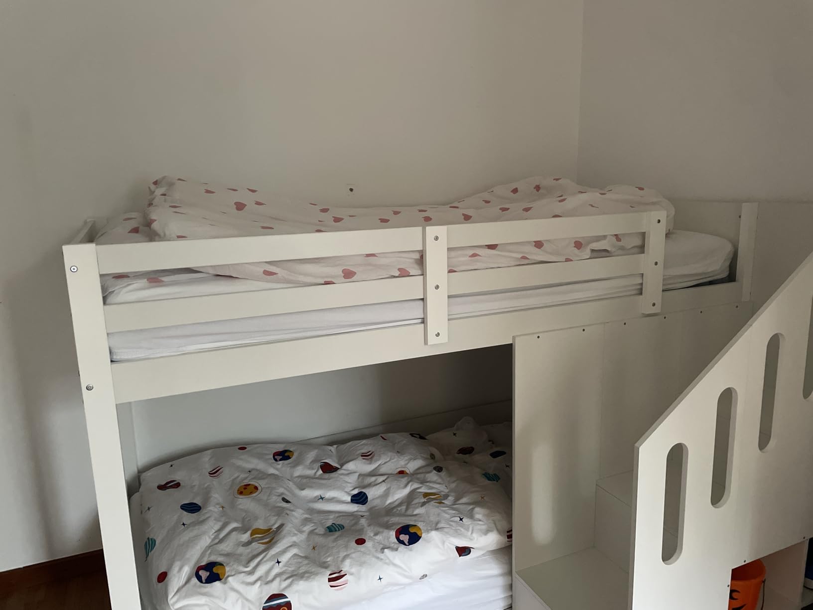 Dolamaní Letto a castello 90x200 bianco legno pino