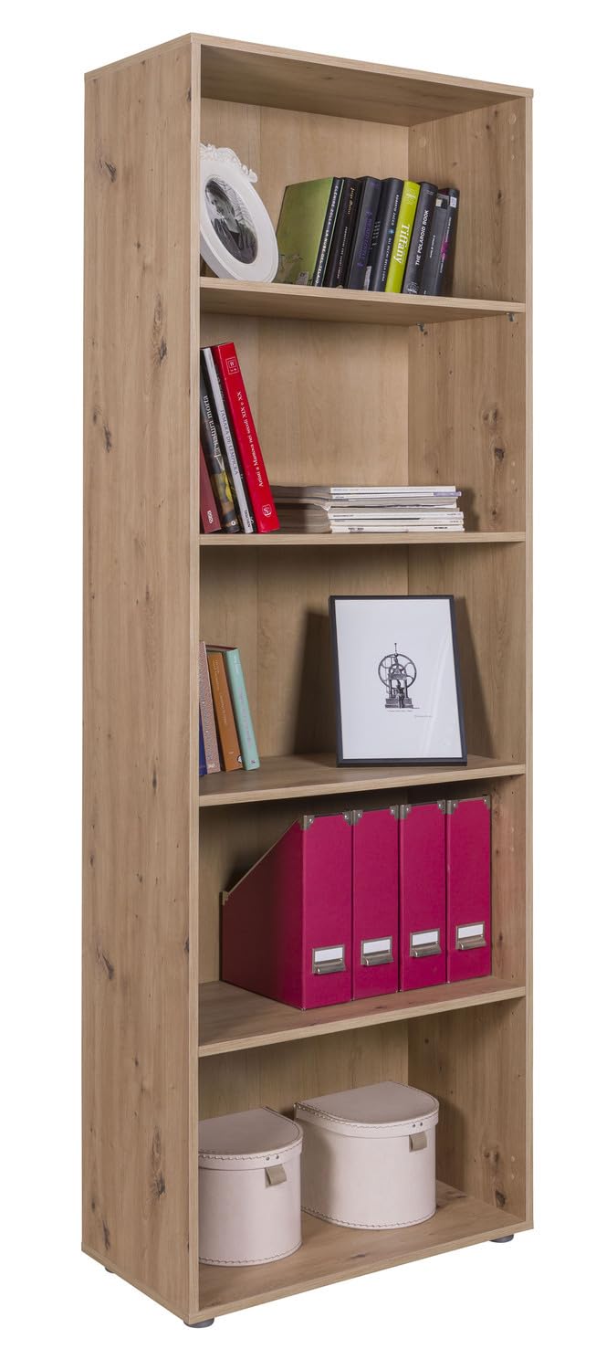 Composad Espresso libreria 69x200 rovere mielato 4 ripiani