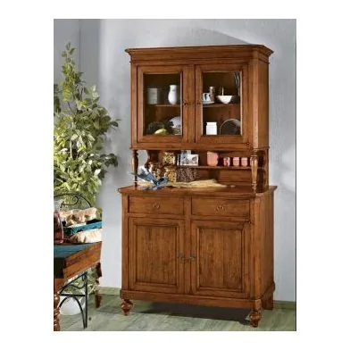 Epocantica 2 Porte vetrina alzata legno massello 108 cm