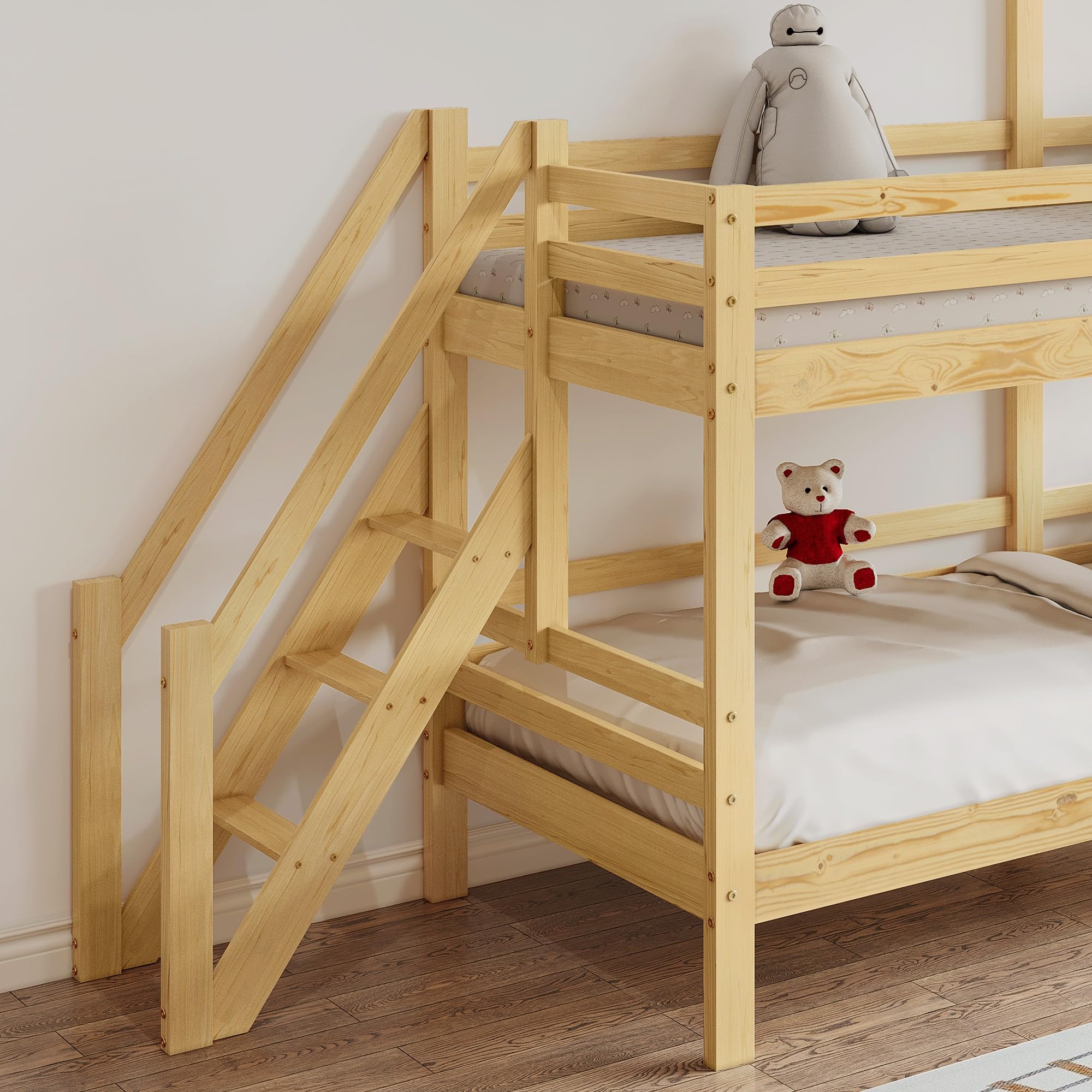 Dolamaní Letto a soppalco casetta 90x200 pino naturale