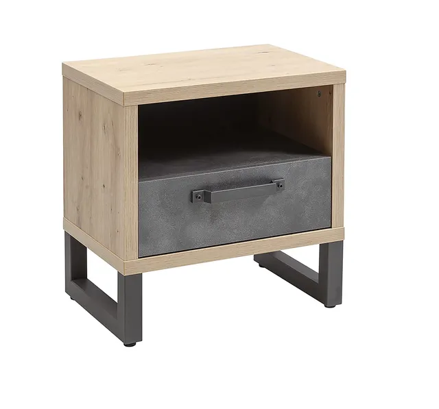 Composad LaFabrica Comodino 1 Cassetto Rovere Grigio Pietra