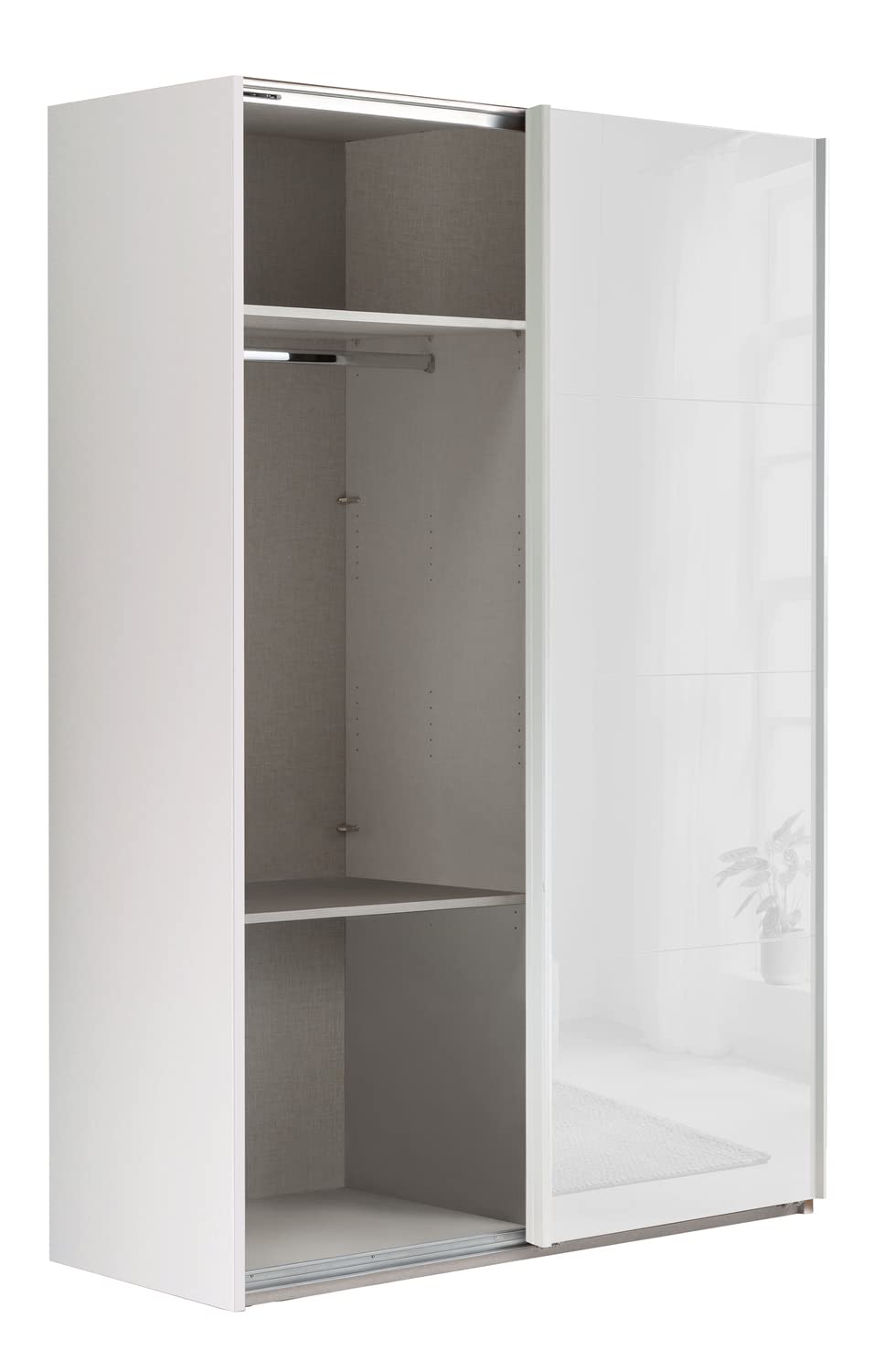 Composad Systema Armadio 2 Ante Scorrevoli 150 cm Bianco Laccato