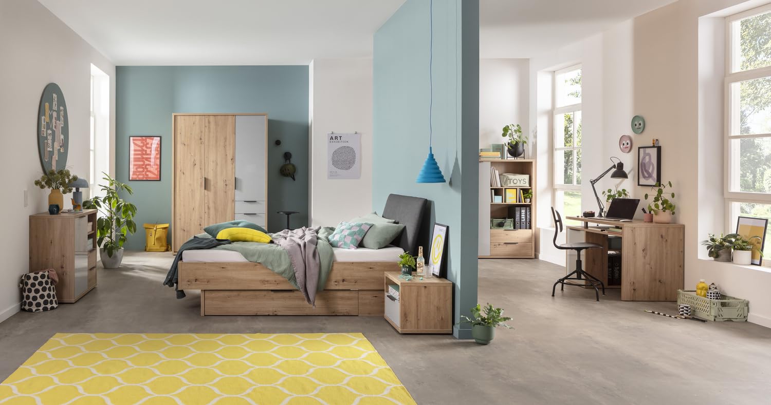 Composad Velata Letto Una Piazza e Mezza Rovere Mielato Imbottito