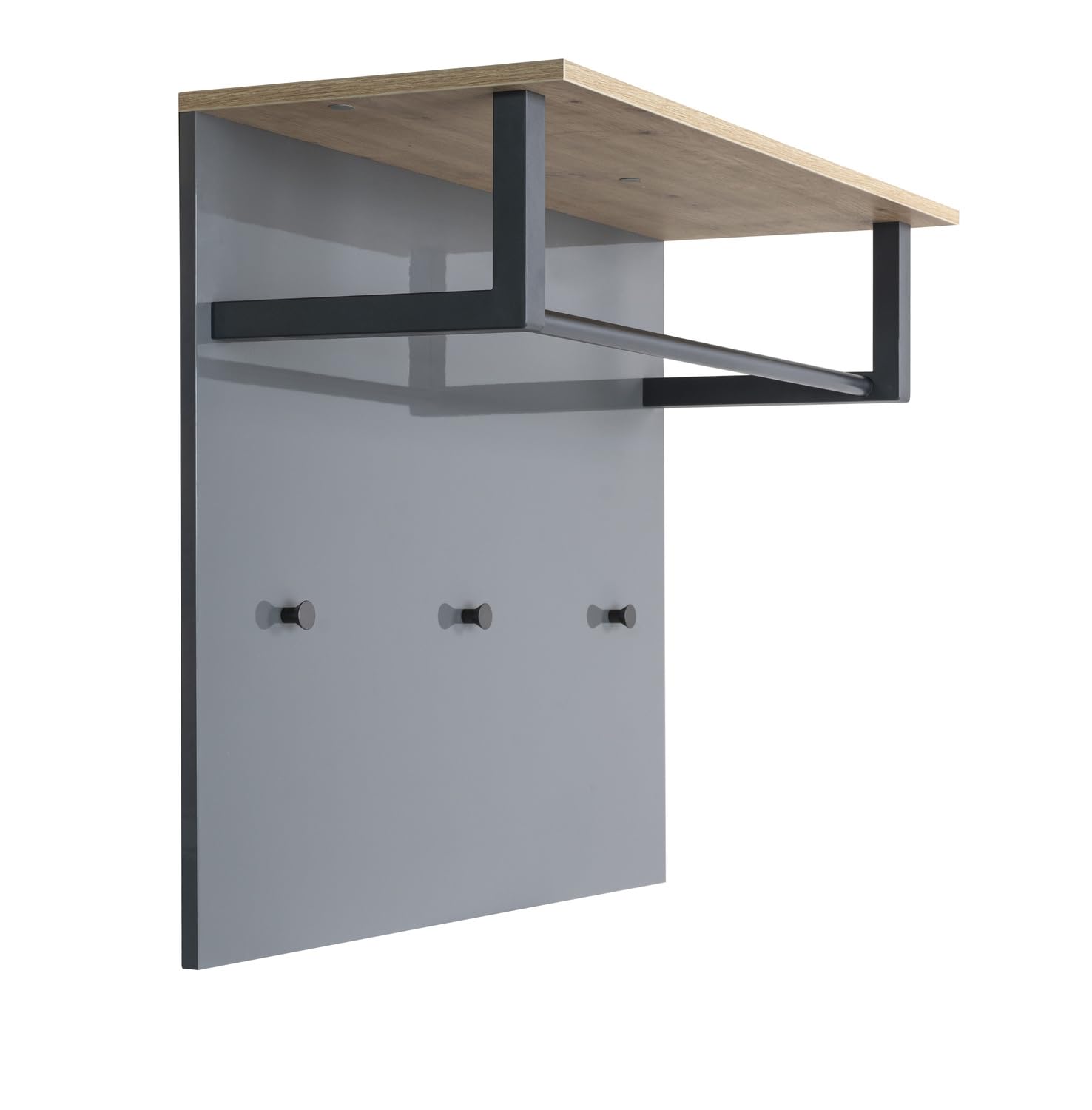 Composad Galaverna Appendiabiti da Muro 3 Ganci Grigio Titanio 82 cm