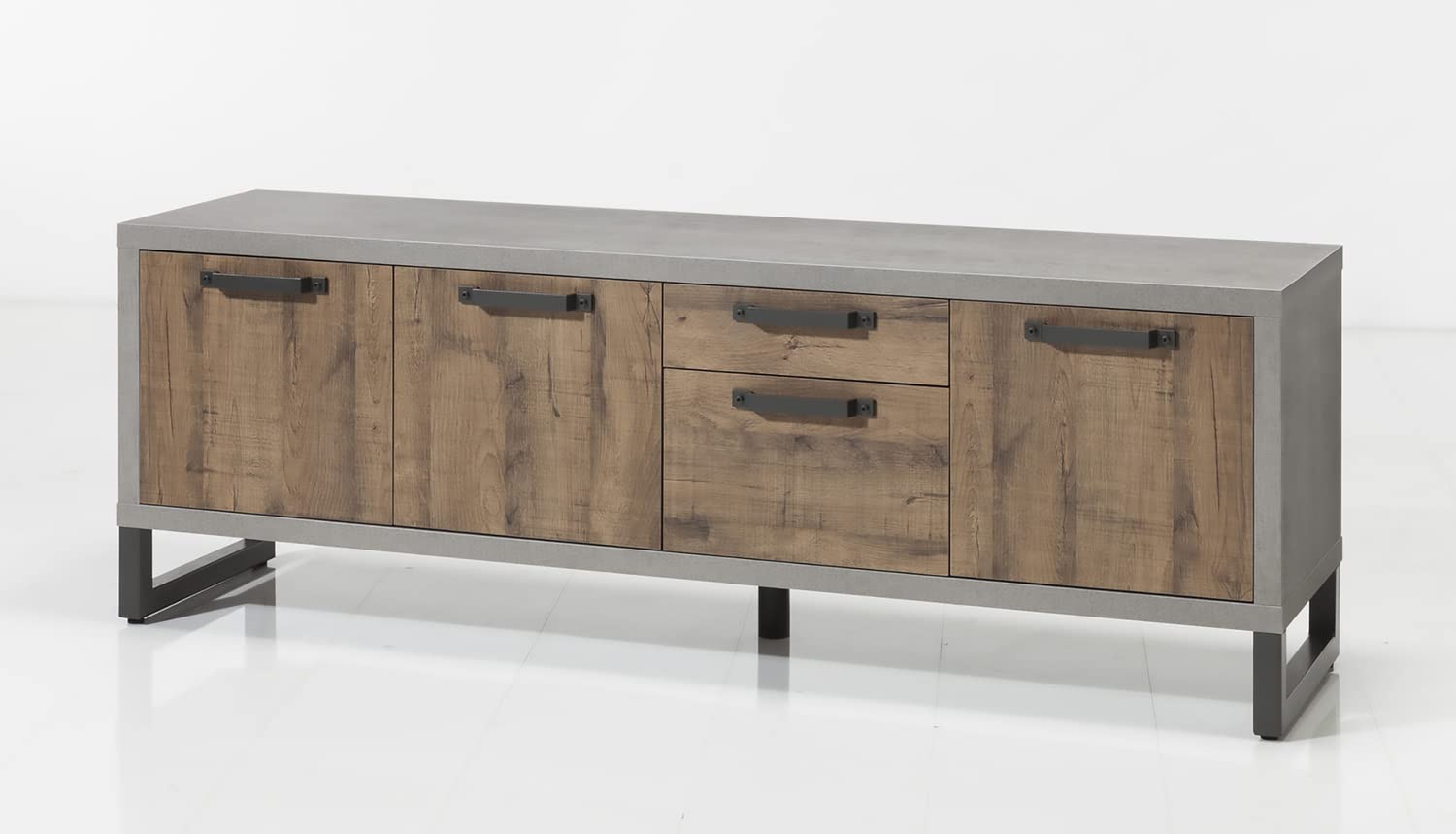 Composad LaFabrica Mobile Porta TV 2 Cassetti 3 Ante Rovere Cemento