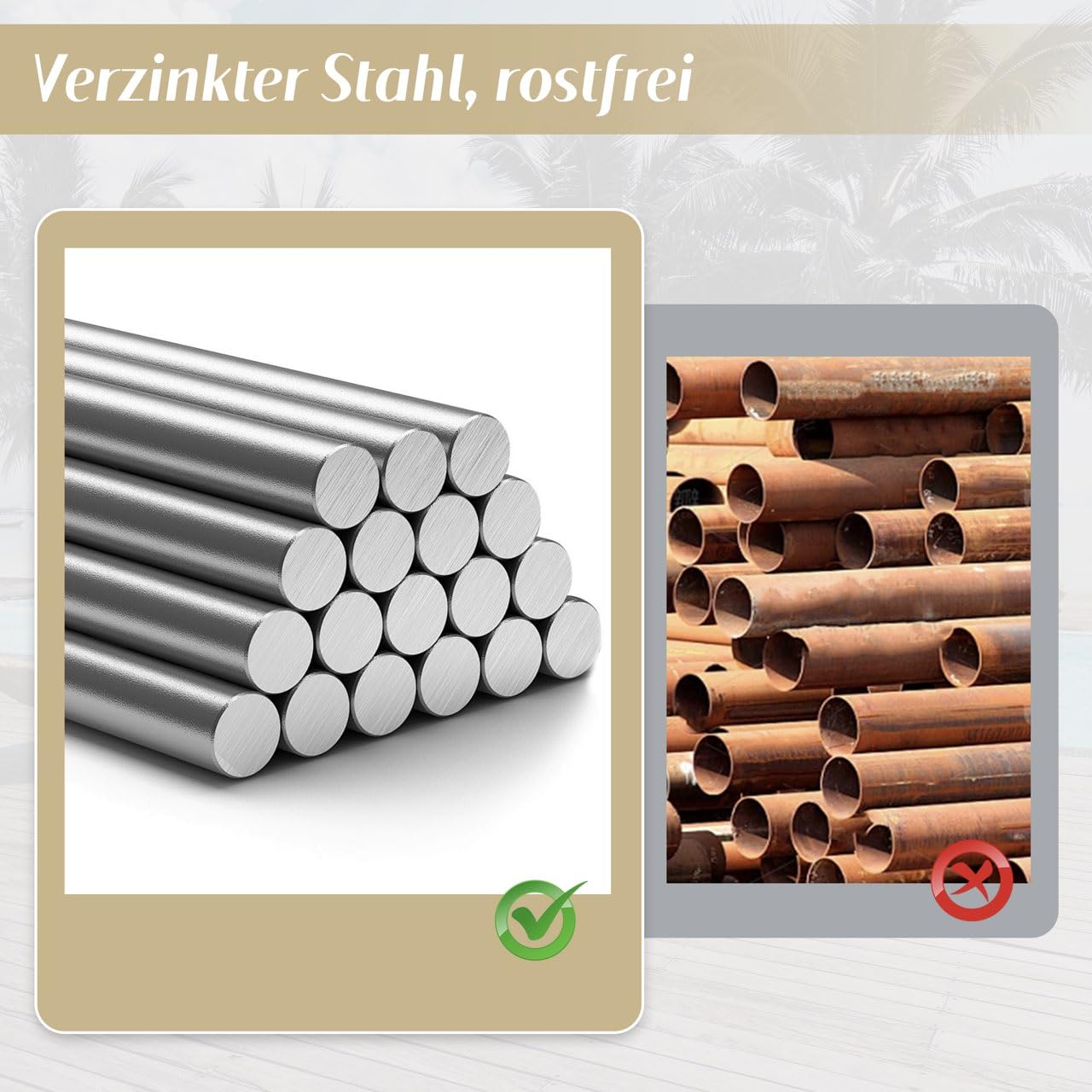 Dolamaní Set Giardino 7 Posti Divano Angolare Beige
