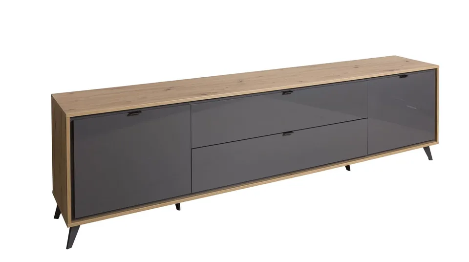 COMPOSAD Cornice Mobile Porta TV 2 Ante 2 Cassetti Rovere