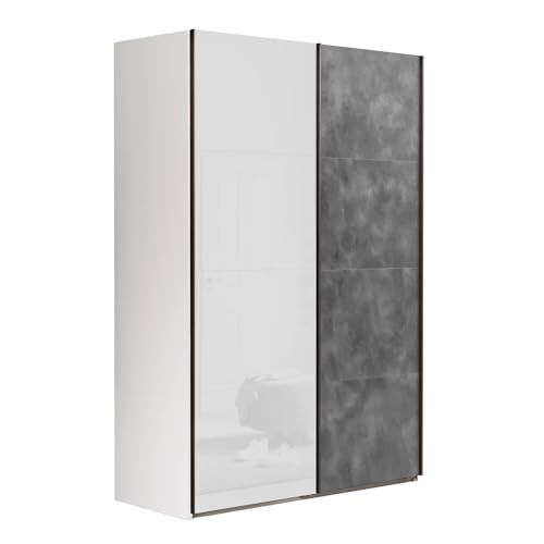 Composad Camera da Letto Completa 5 Mobili Bianco Grigio Tadao