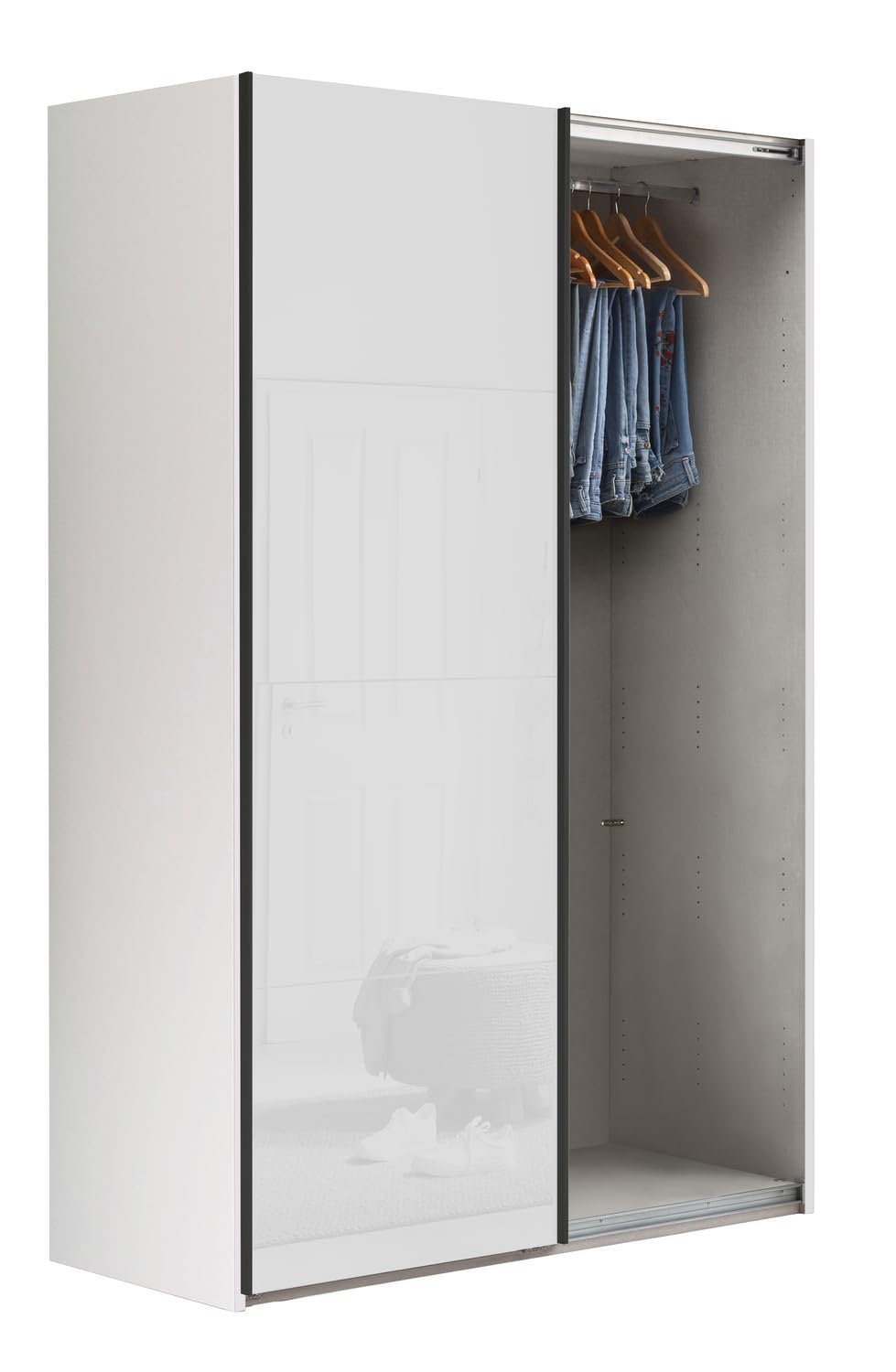 Composad Systema armadio 2 ante scorrevoli 200 cm bianco laccato