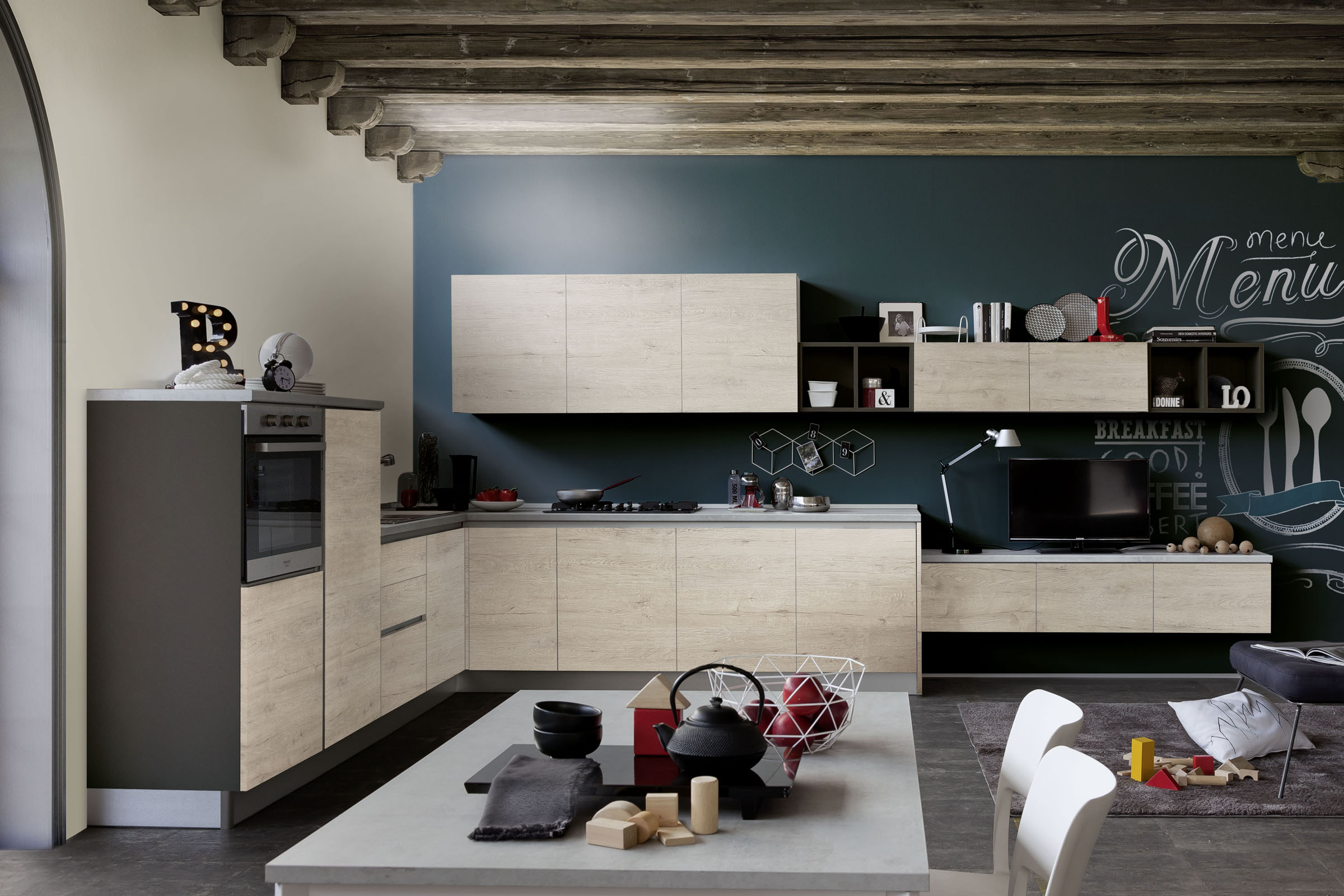 S75 Thelma Composizione Angolare Rovere Anticato