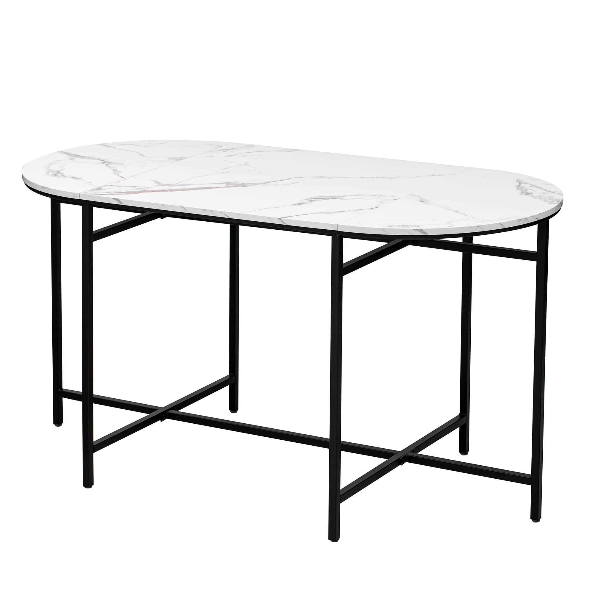 Dolamaní DM308 set tavolo 6 sedie bianco nero moderno