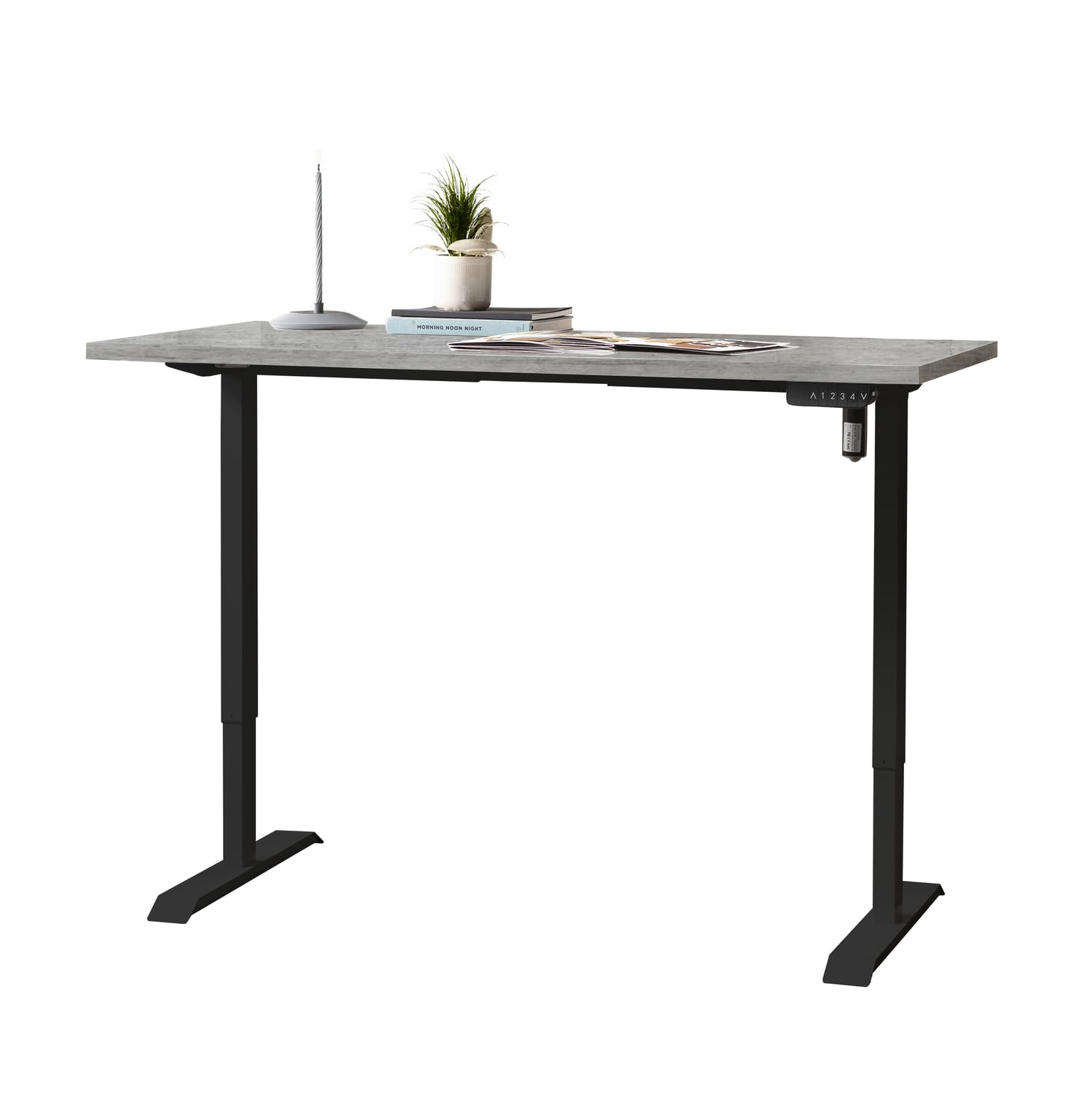 Composad Energia scrivania elettrica 150x69 cemento nero