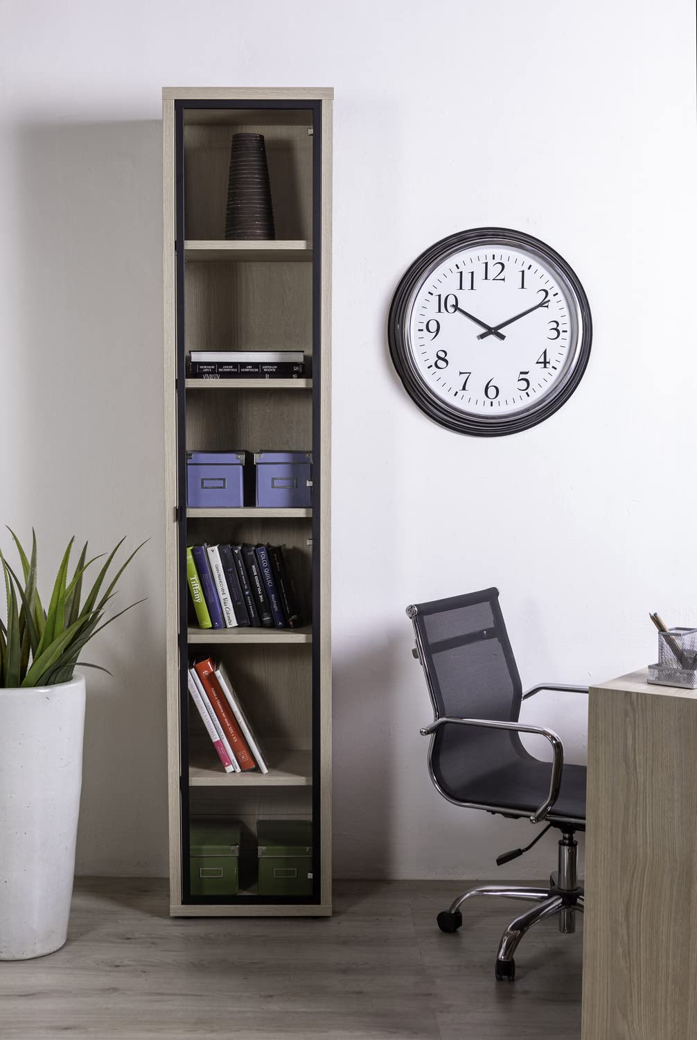 Composad DaVinci libreria alta 1 anta vetro rovere 44 cm