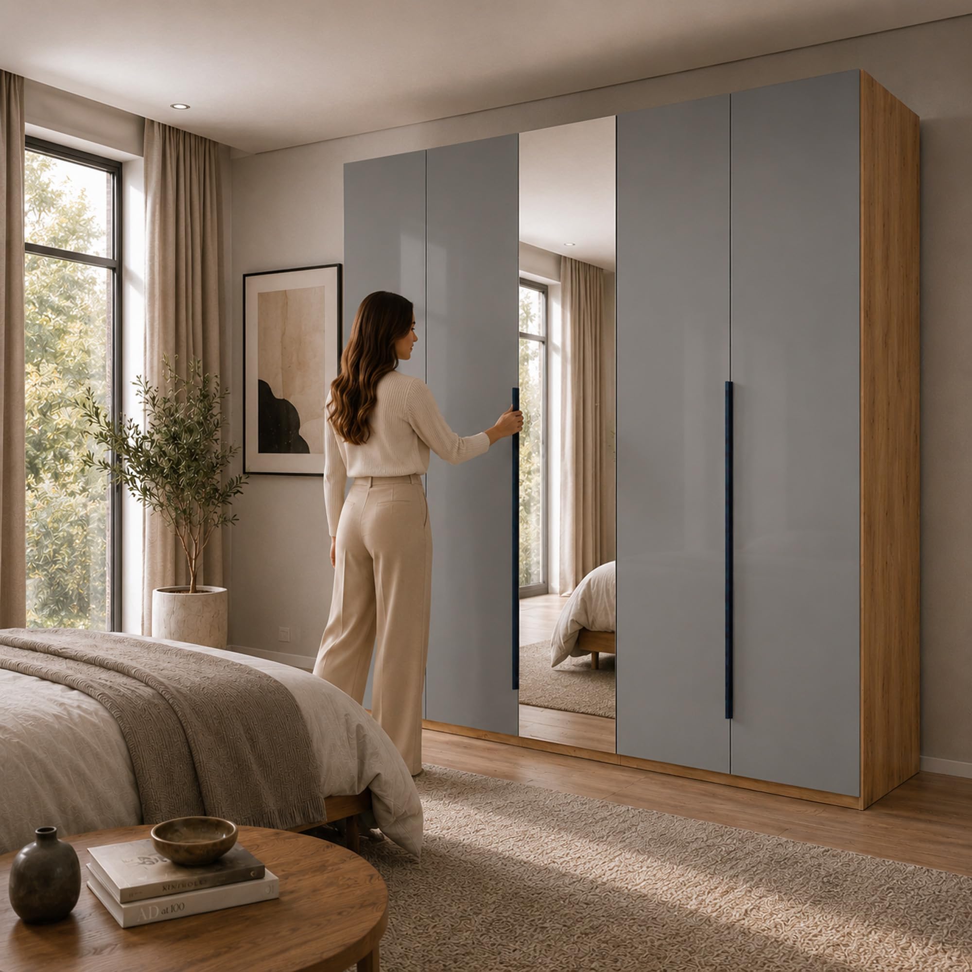 Composad Sposami armadio 5 ante con specchio rovere