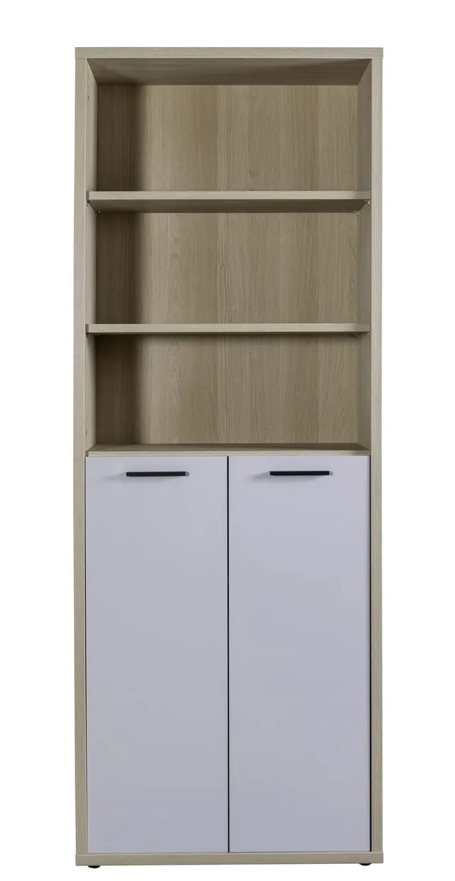 Composad LB4801 Libreria Alta 6 Vani Grigio Laccato 80 cm