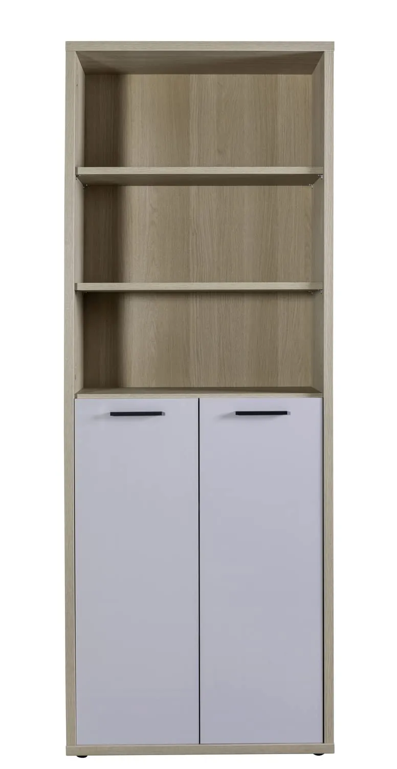 Composad LB4801 Libreria Alta 6 Vani Grigio Laccato 80 cm