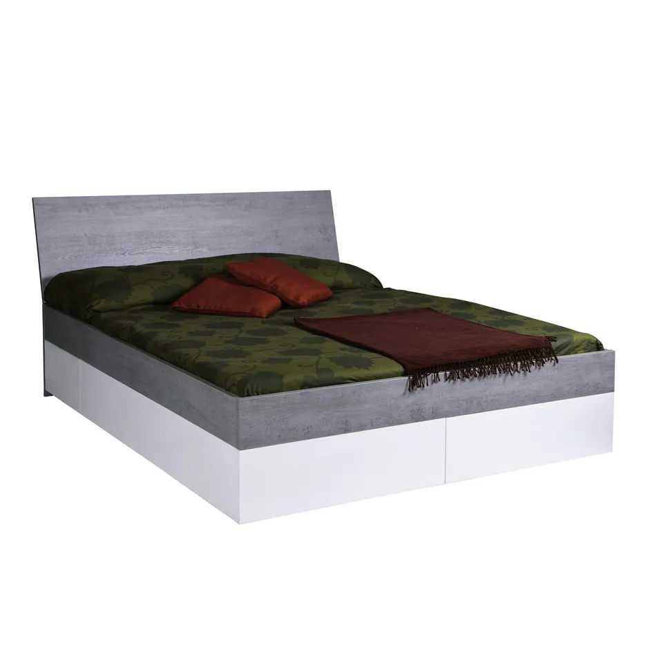 Composad Galaverna Letto Contenitore 4 Cassetti Cemento Bianco