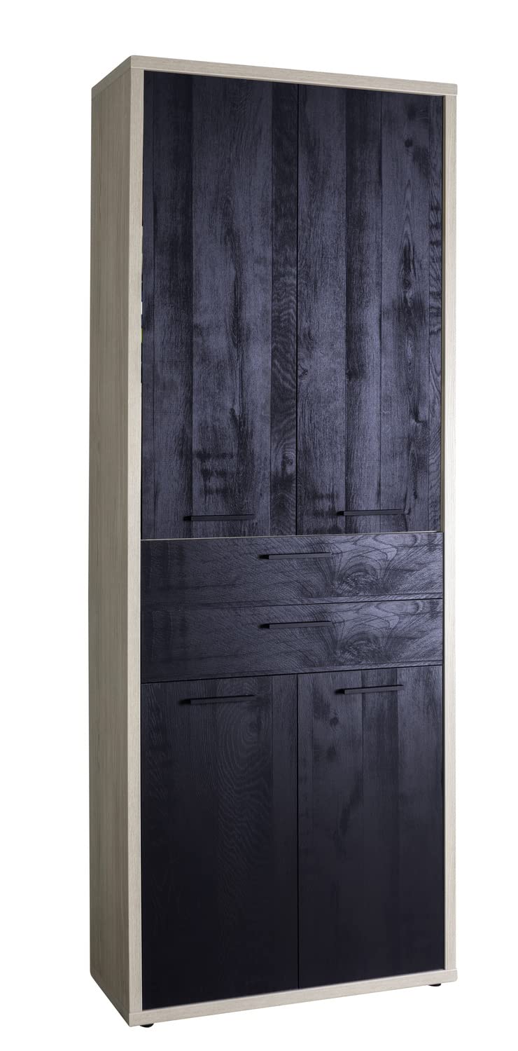 Composad Davinci 4 ante 2 cassetti mobile rovere nero 81,6 cm