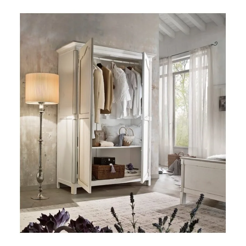 Epocantica Armadio 2 Porte Provenzale Legno Massello 157 cm