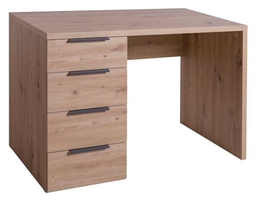 Composad Espresso scrivania 110 cm rovere mielato 4 cassetti