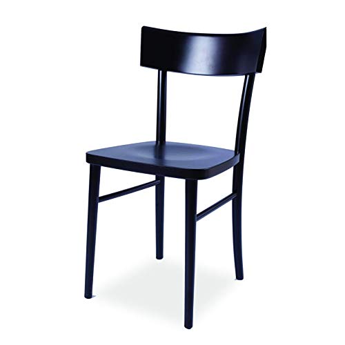 Iperbriko sedia faggio curvato nero opaco 40x42 cm