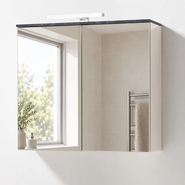 Composad Promessa Specchiera Bagno LED 2 Ante Specchio