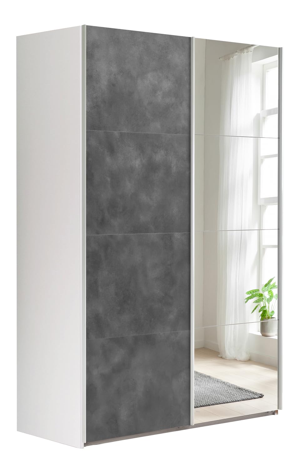 Composad Systema 150x223x67 armadio 2 ante scorrevoli grigio bianco