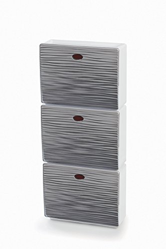 Iperbriko Wave scarpiera componibile grigia 51x17x118 cm