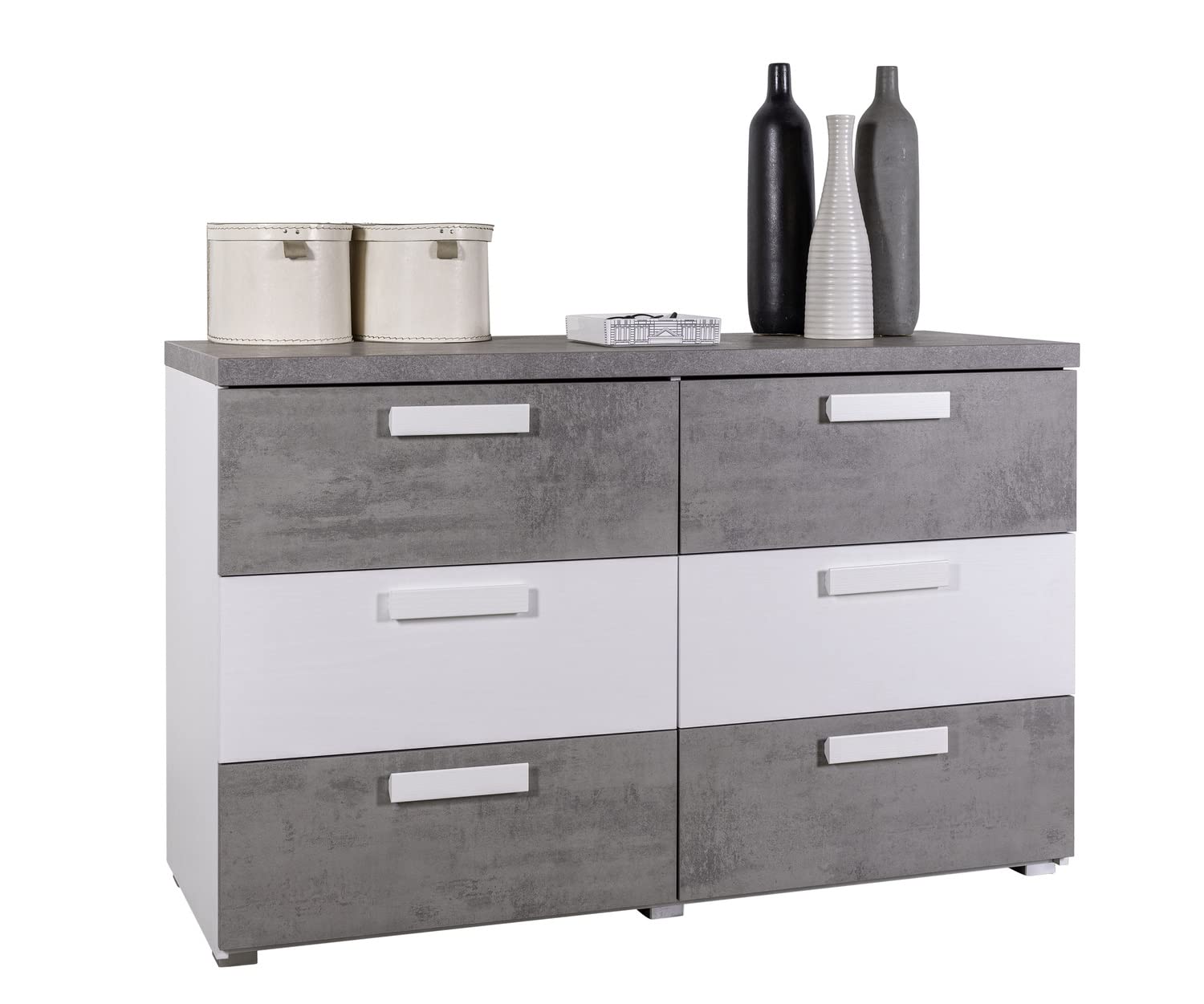 Composad Ador’a cassettiera 6 cassetti grigio bianco