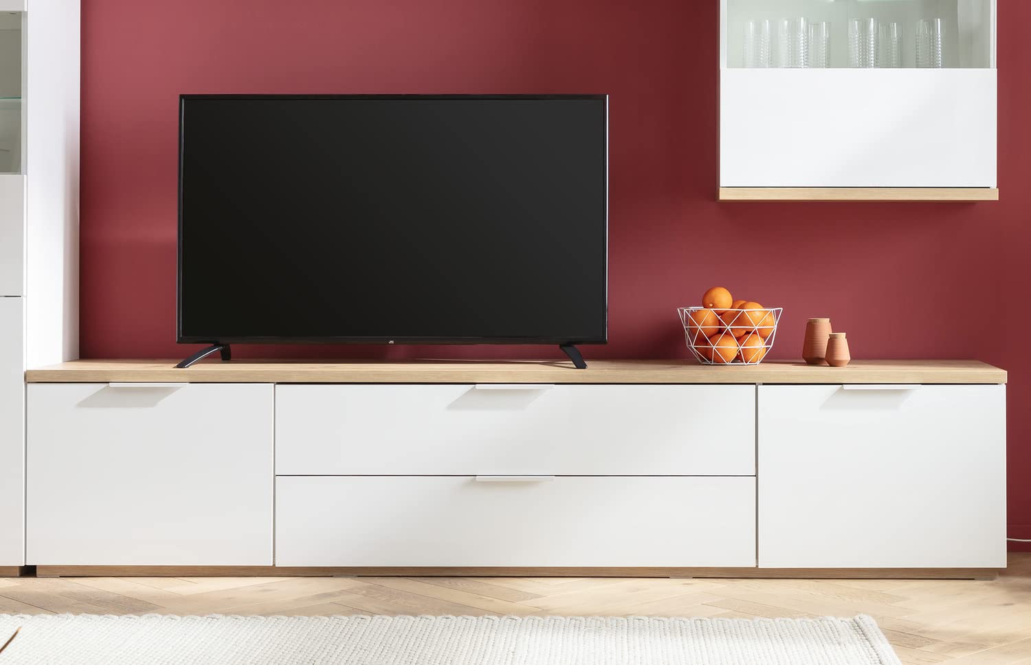 Composad Mundi Mobile Porta TV 240 cm Rovere Bianco Soggiorno