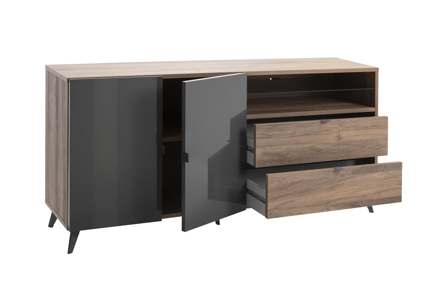 Composad Infinito Madia 2 Ante LED Noce Brera 179 cm