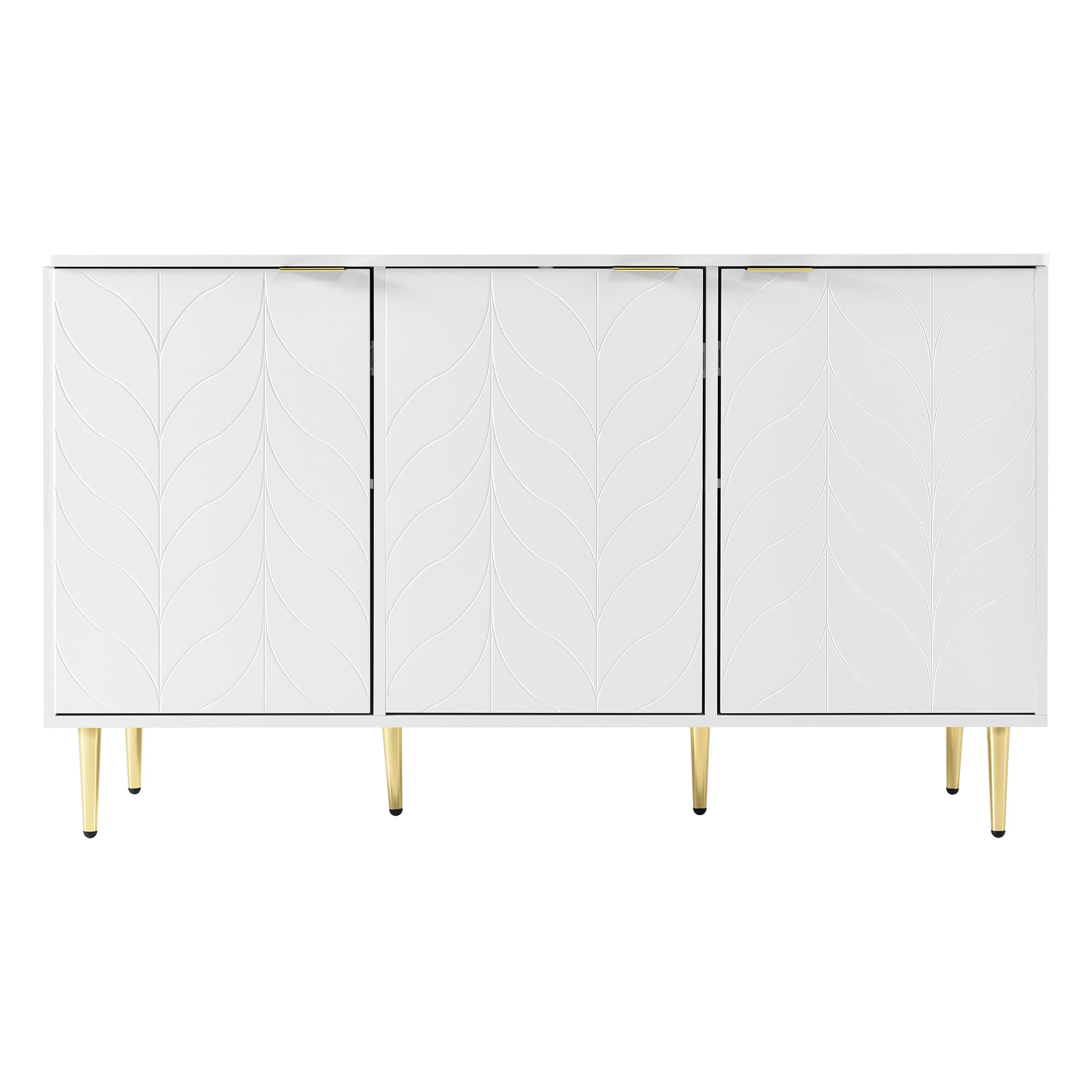 Dolamaní cassettiera bianca floreale 127 cm maniglie oro