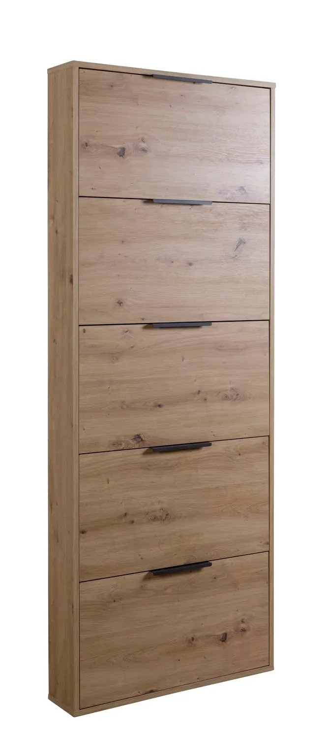 COMPOSAD Espresso Scarpiera Slim 5 Ribalte Rovere 65x174x15