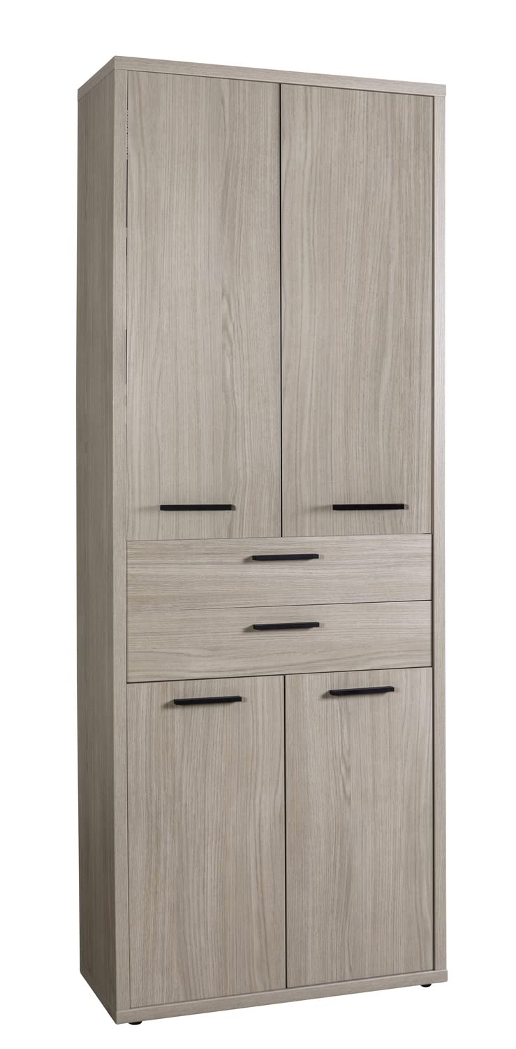 Composad Davinci armadio 4 ante 2 cassetti rovere