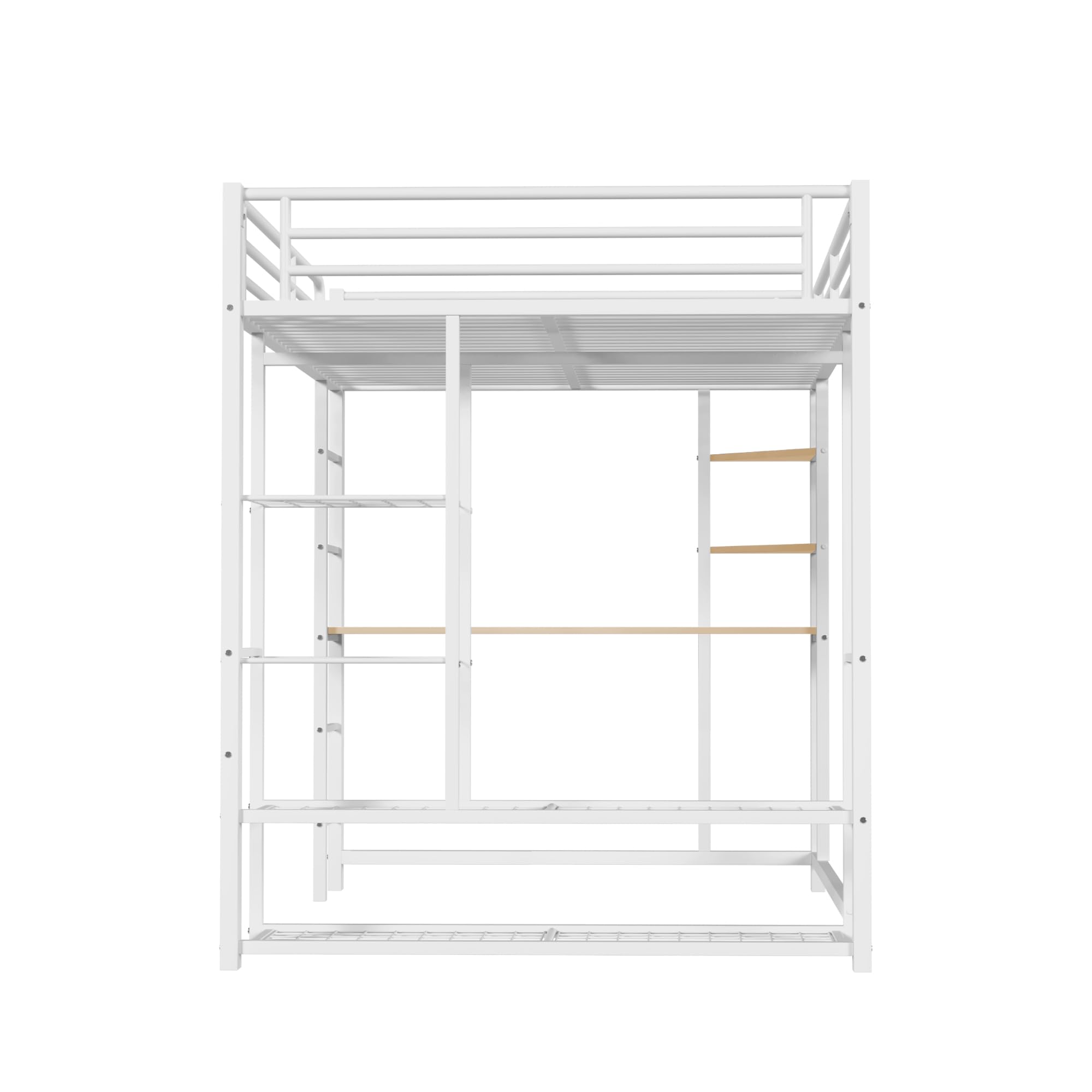 Dolamani Letto a Soppalco 90x200 Bianco con Scrivania