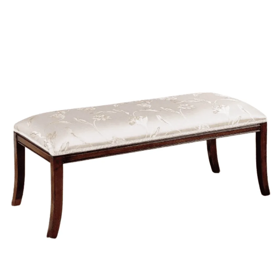 Epocantica Gaia panchetta imbottita legno 89 cm tessuto