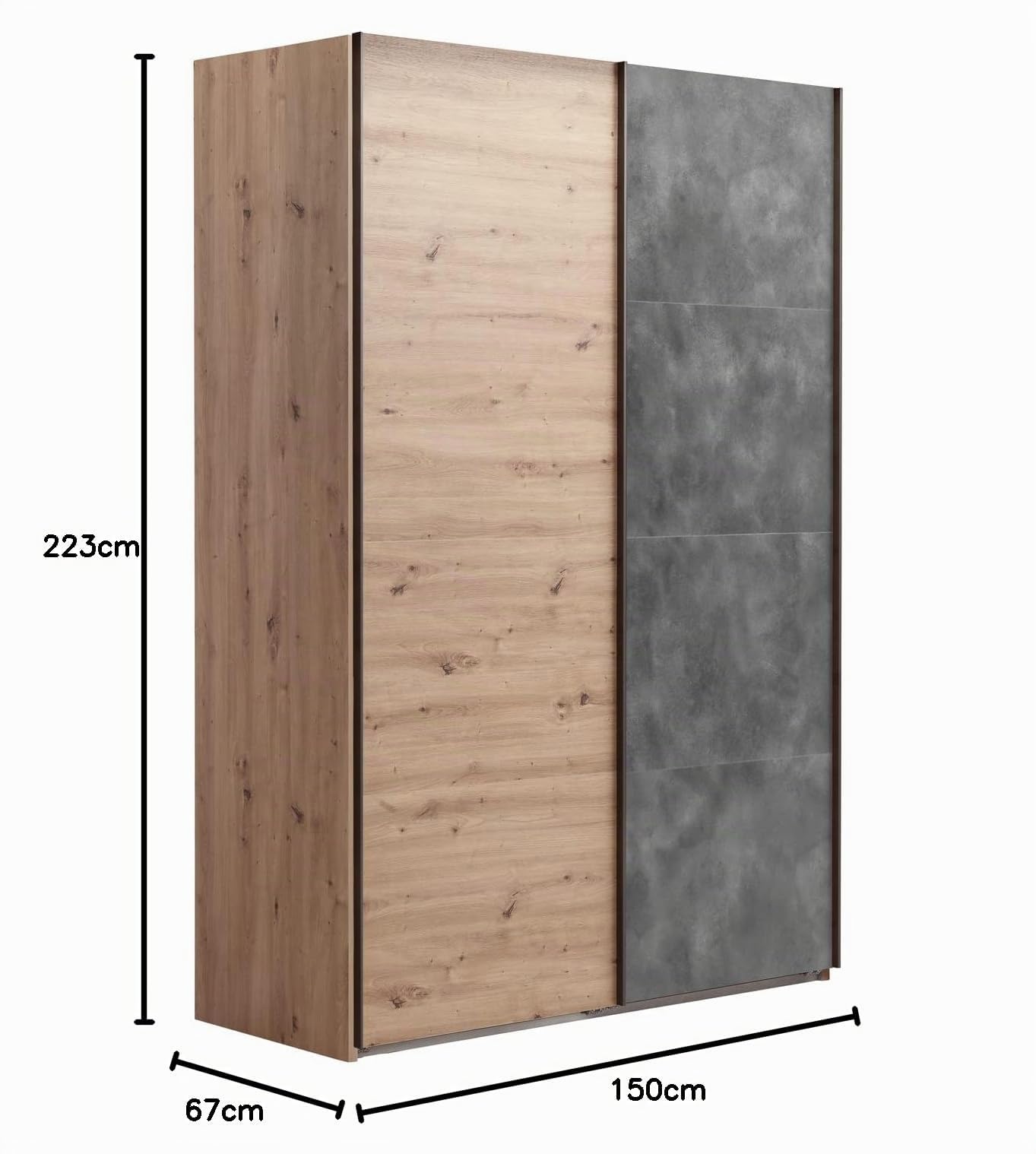 Composad Lafabrica armadio 2 ante scorrevoli 150 rovere miele