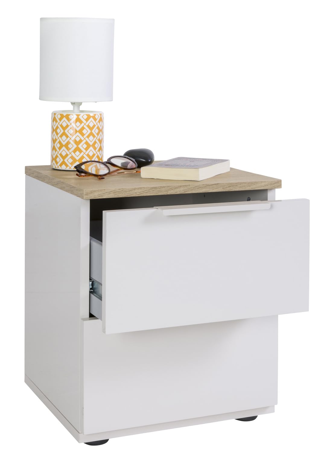 Composad Macchiato Teen Comodino 2 Cassetti Rovere Chiaro